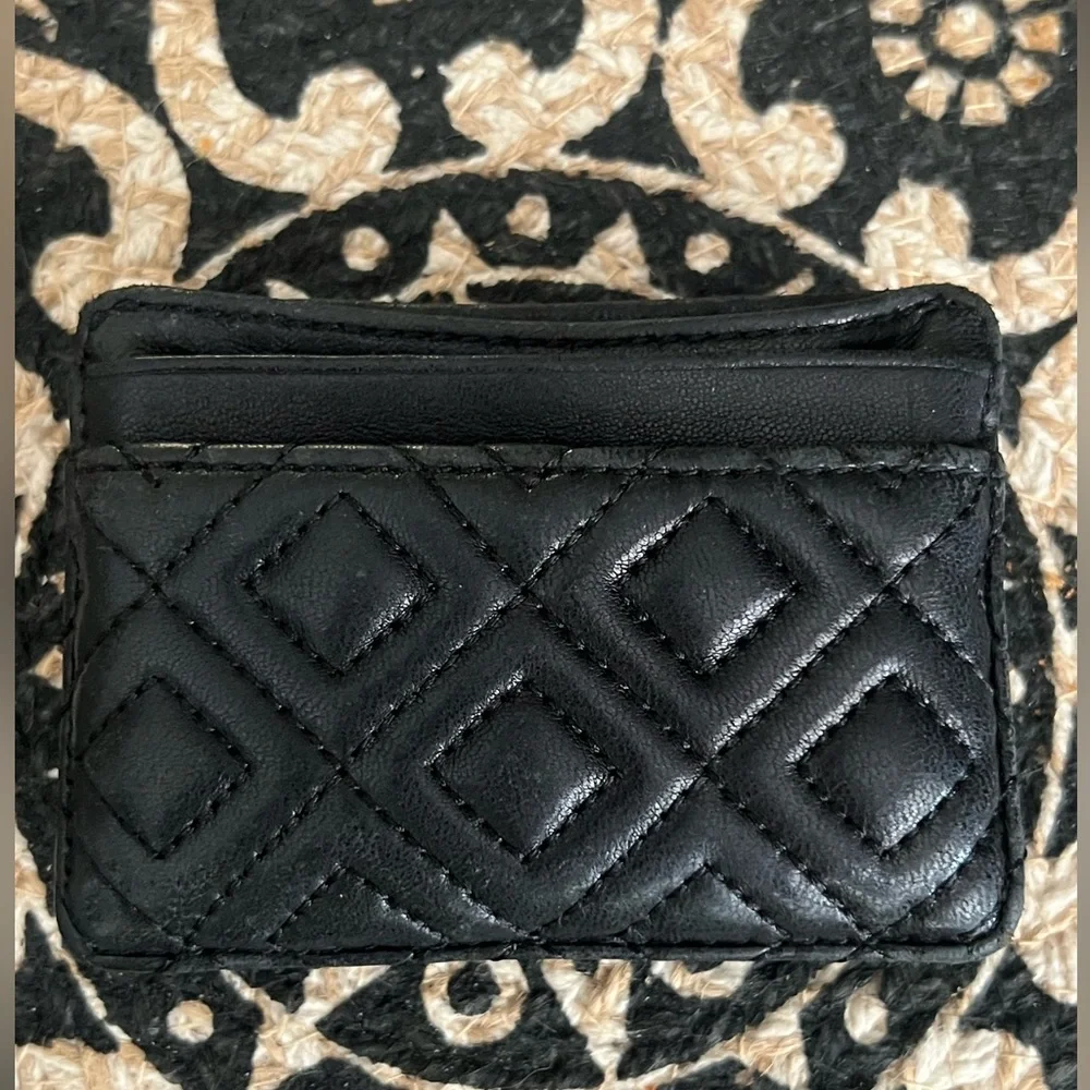 Tory Burch Black Quilted Card Holder - Picture 2 of 2